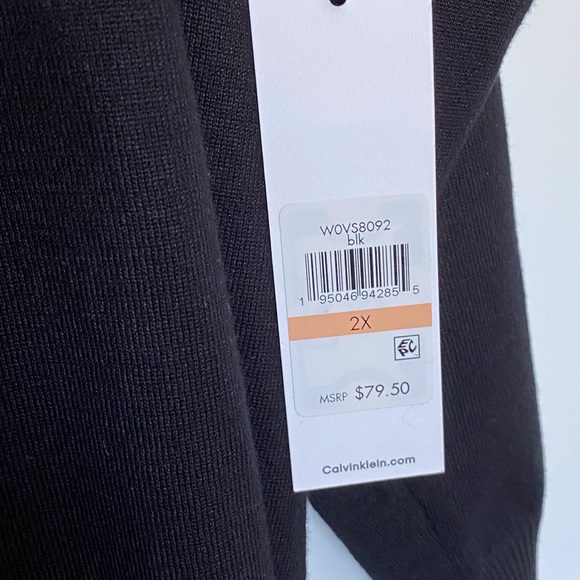 Calvin Klein black turtleneck size 2x NWT - Picture 4 of 5